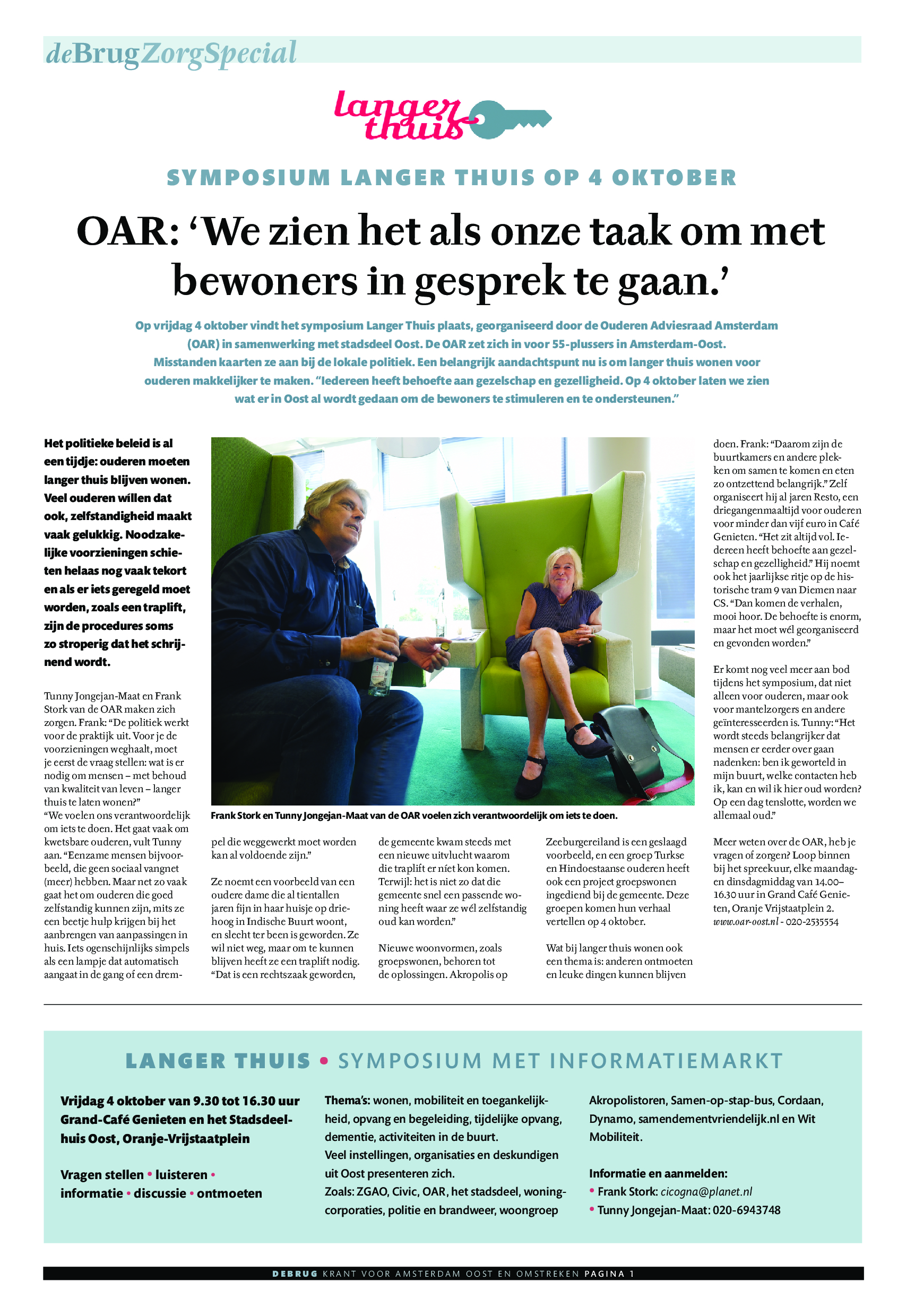 bijlage Zorg, thema langer thuis wonen