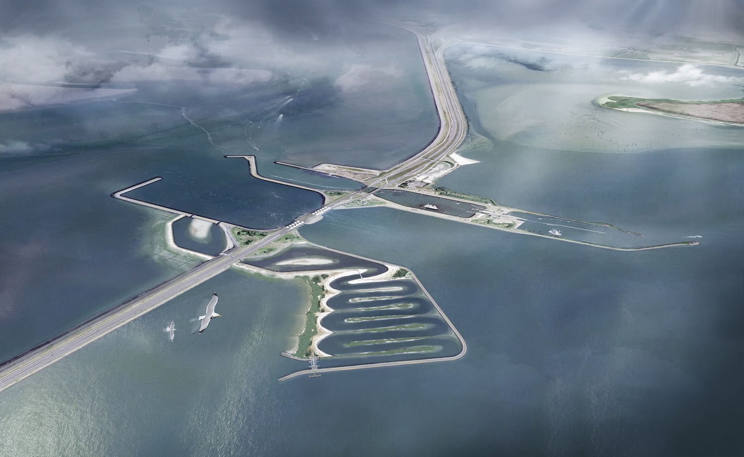 Gat in de Afsluitdijk laat trekvissen door. ‘Misschien komen er ook wel zeehonden en ansjovis doorheen’